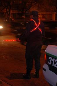 Imagen Policia con Arnes y Bastón